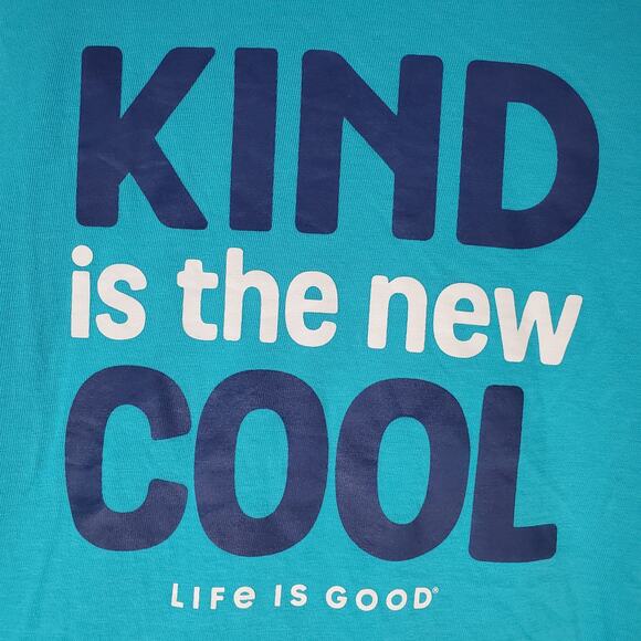 Life Is Good Womens Blue Kind Is The New Cool Crusher LS Tee SIze Small - Picture 4 of 6